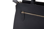 Butterfly black leather satchel, another view, by Pinup Girl Clothing