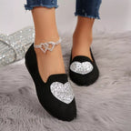 My Heart Be'dazzled slip-on loafer flats by Pinup Girl Clothing, US 5 to 10.5.