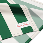 Cyndi Green and White Mark Stripe Bandana