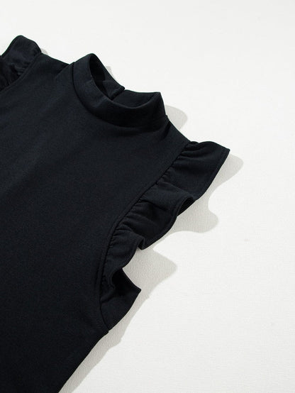 Black Cap Mini Shift Dress