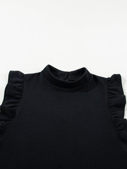 Black Cap Mini Shift Dress