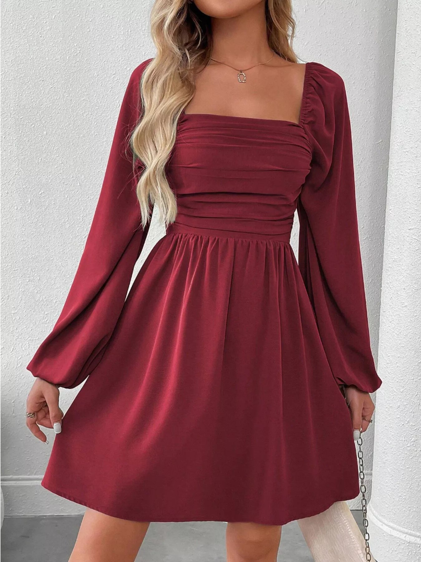 ruched babydoll dress NWT Anthropologie Forever That Girl Ruched Babydoll Mint Color Mini Dress Size M