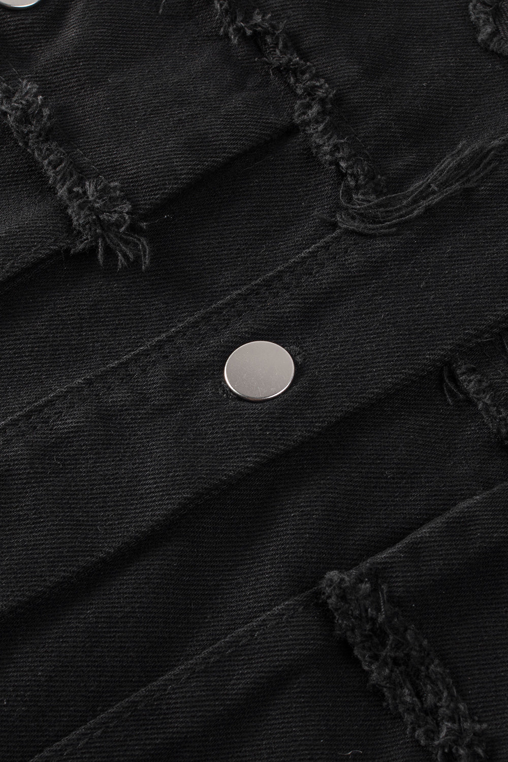 Rare Tour Sequin Sleeve Raw Hem Denim Jacket