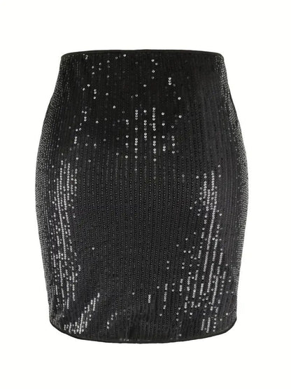 Boogie Nights 90's Disco Sequin Stretch Mini Skirt | Poundton