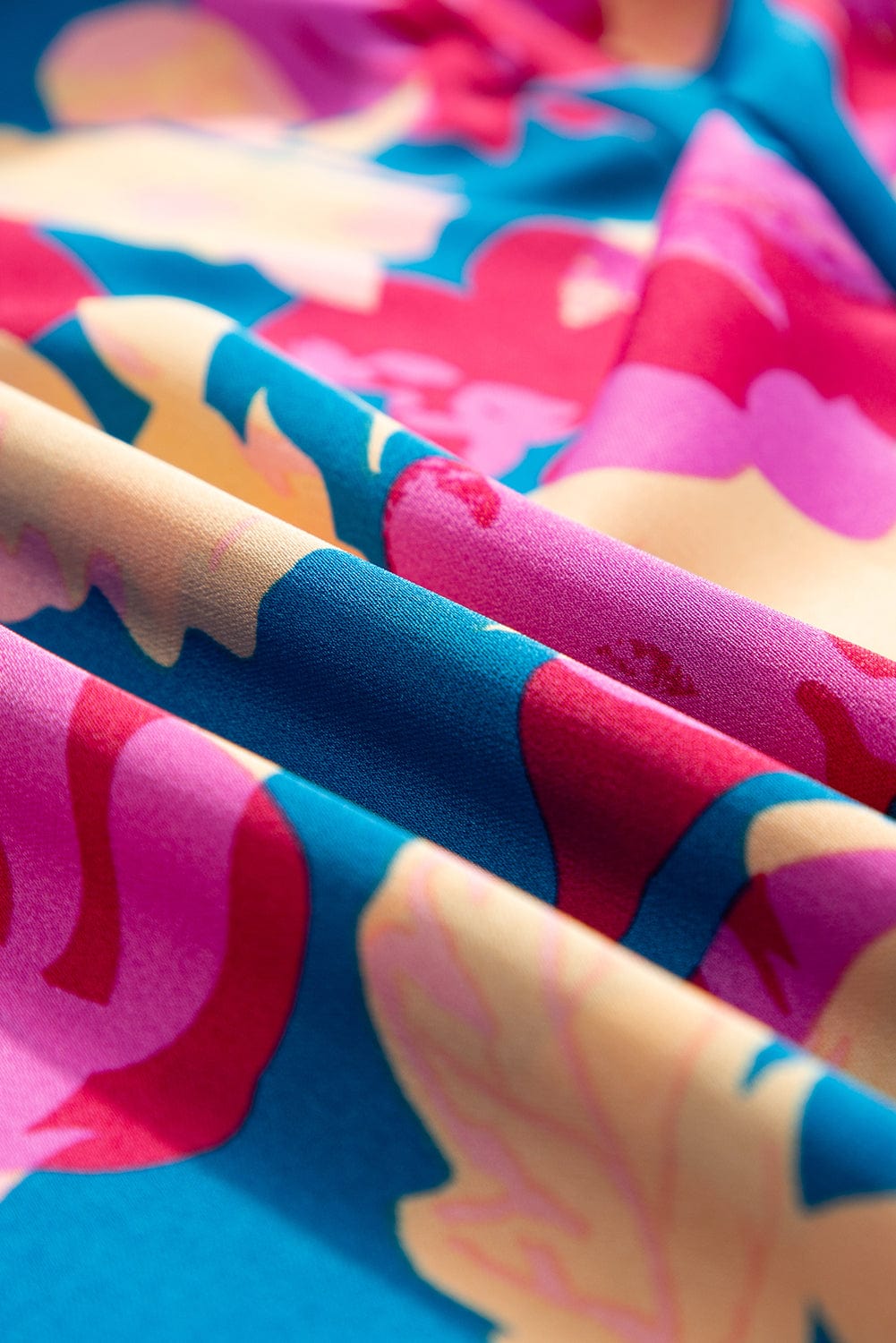 Trellis Square Neck Floral Dress with Bubble Sleeves and Ruffled Hem