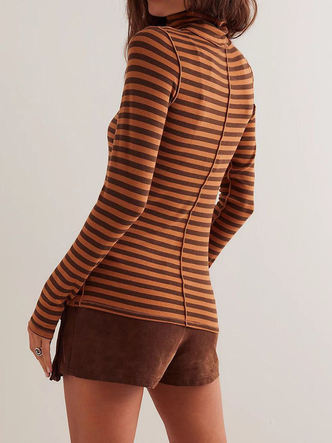 Exposee Striped Turtleneck Long Sleeve | 3 Colors | Poundton