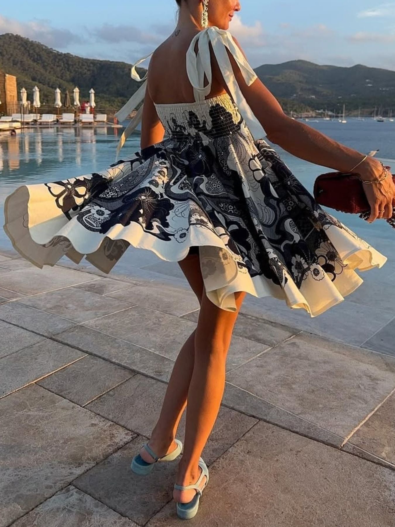 statement mini dress Statement Mini Dresses Discover the Night Moves Drape Mini available in Pearl White & Black online and in-stores now #MANNINGCARTELL