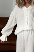 Les Castle Ruffled Top and Pants Set | Poundton