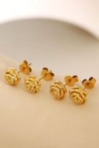 Rose Flower 18k Stud Earrings | 2 Colors