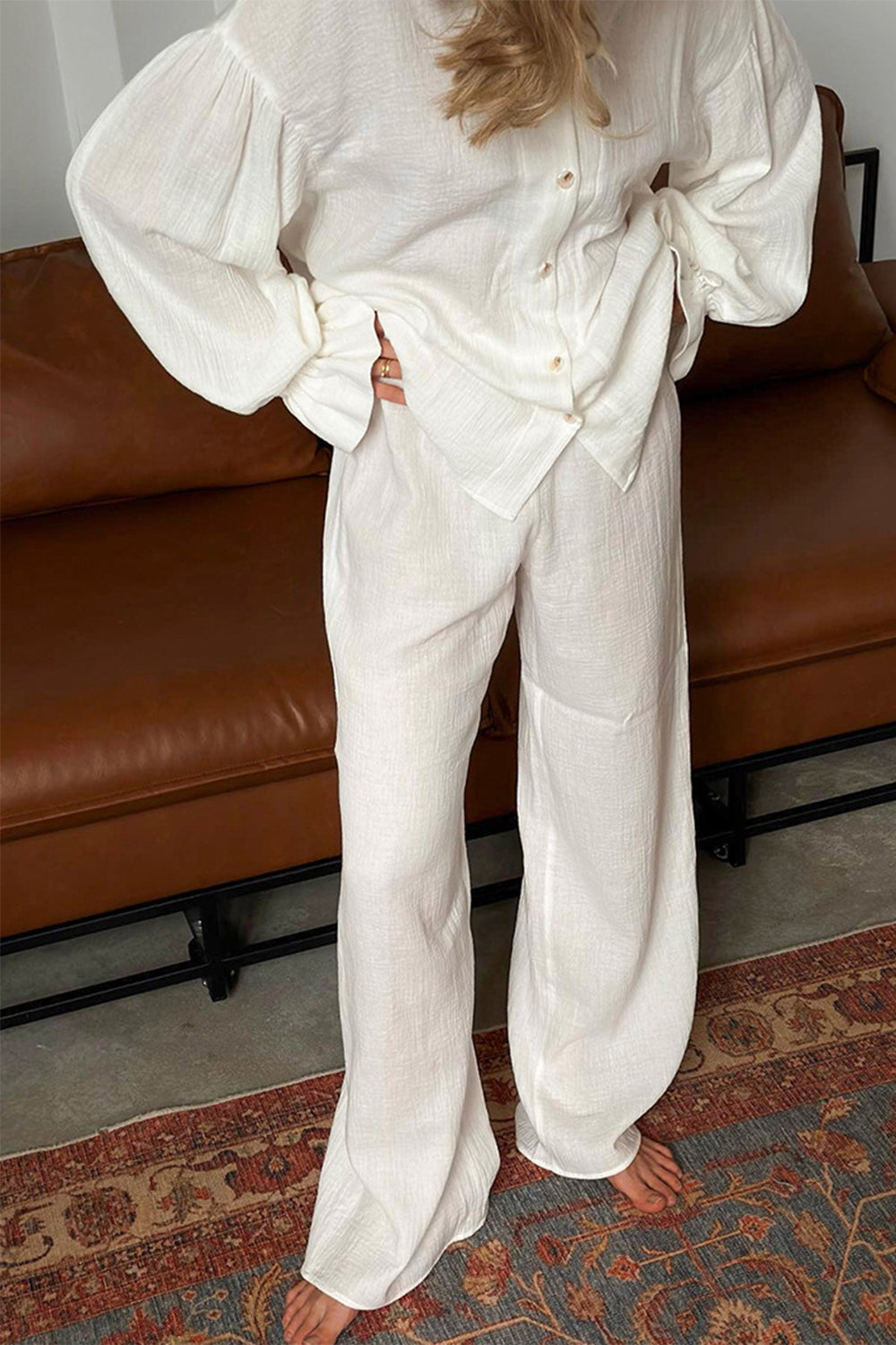 Les Castle Ruffled Top and Pants Set | Poundton