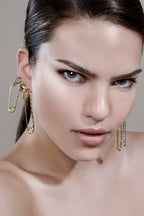 Small Twisted Safety Pin Earrings by Eklexic