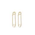 Small Twisted Safety Pin Earrings by Eklexic