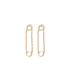 Small Twisted Safety Pin Earrings by Eklexic