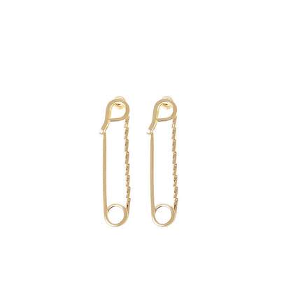 Small Twisted Safety Pin Earrings by Eklexic