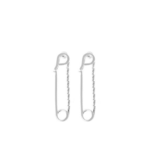 Small Twisted Safety Pin Earrings by Eklexic