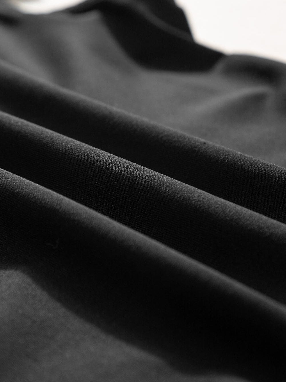 Cabaret Off-Shoulder Folded Slim Top in Black