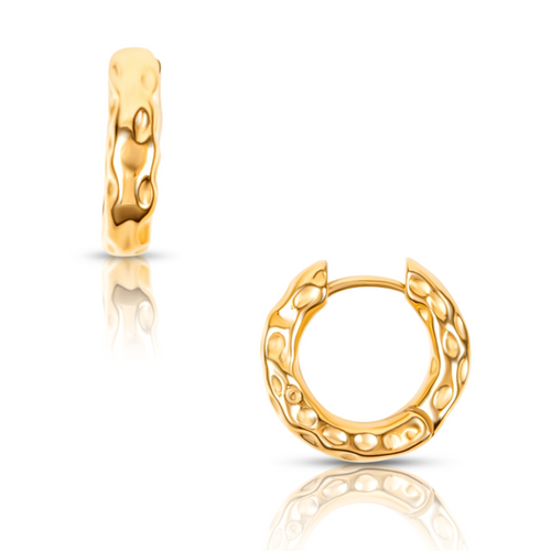 Blakely Hammered Mini Hoop Earring