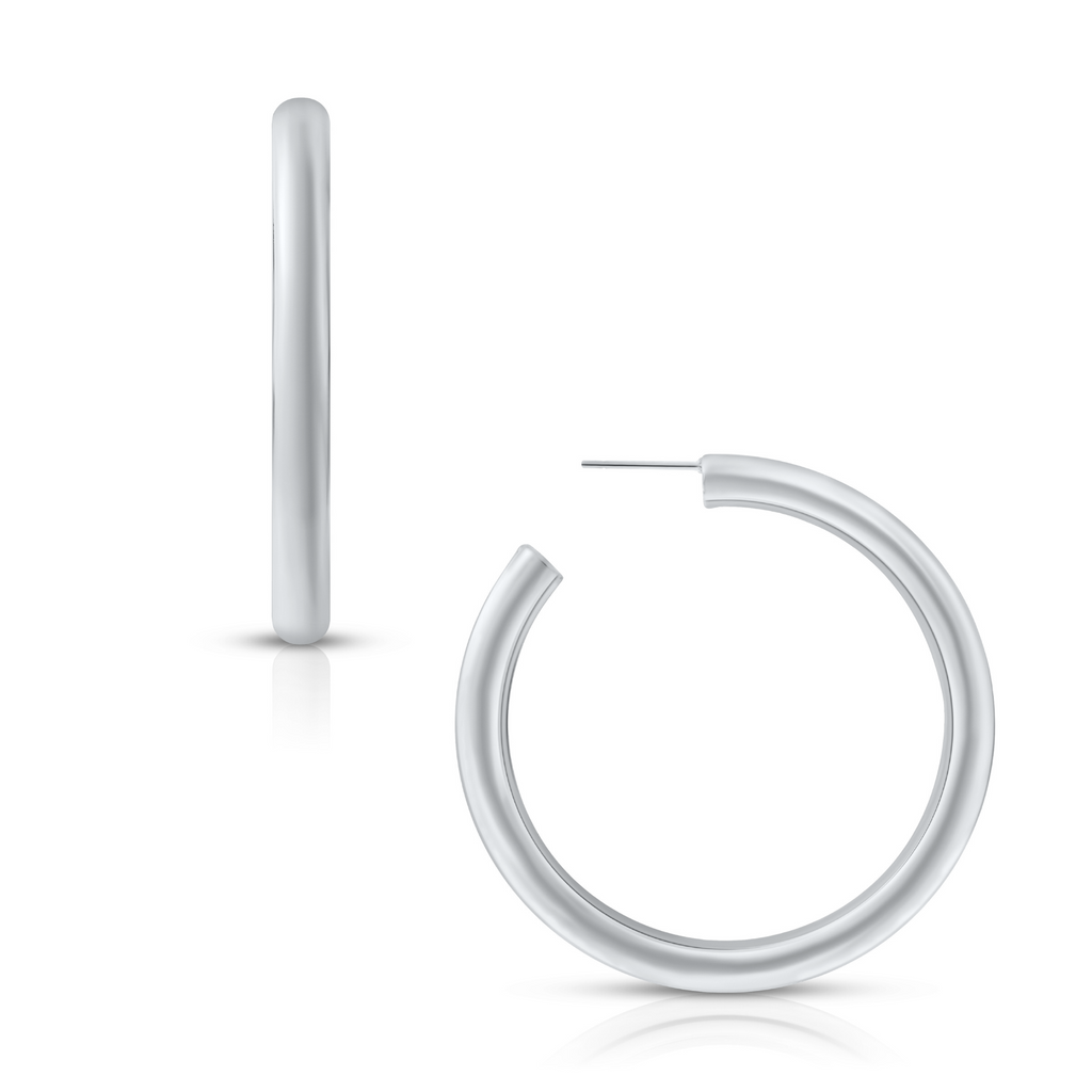 Flora Large Hoop Earring | Gold and Silver