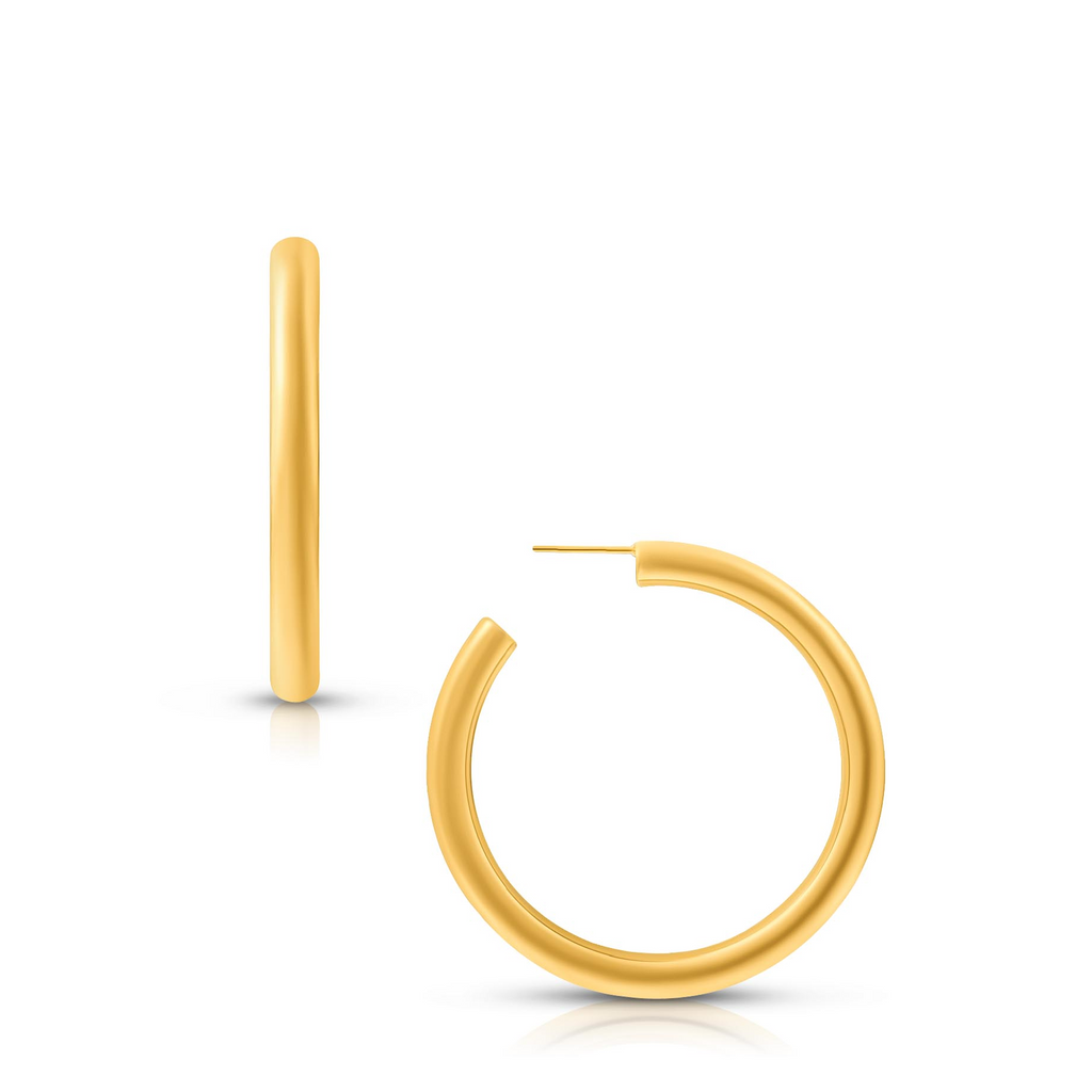Flora Medium Hoop Earring | Gold and Silver