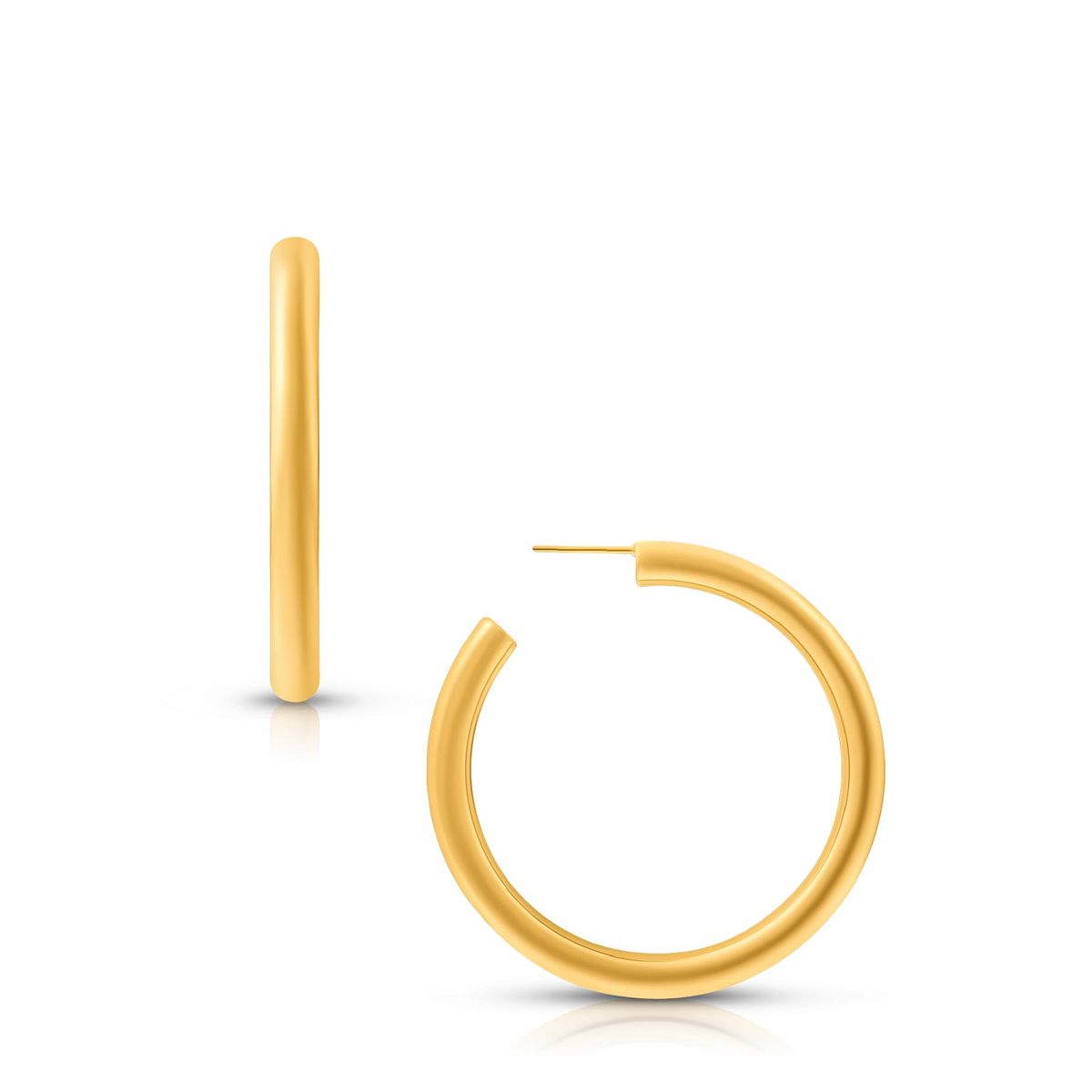 Flora Medium Hoop Earring | Gold and Silver