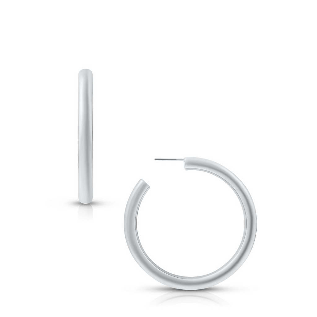 Flora Medium Hoop Earring | Gold and Silver