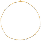 Rozlyn Beaded Ball Chain Necklace | Gold and Silver