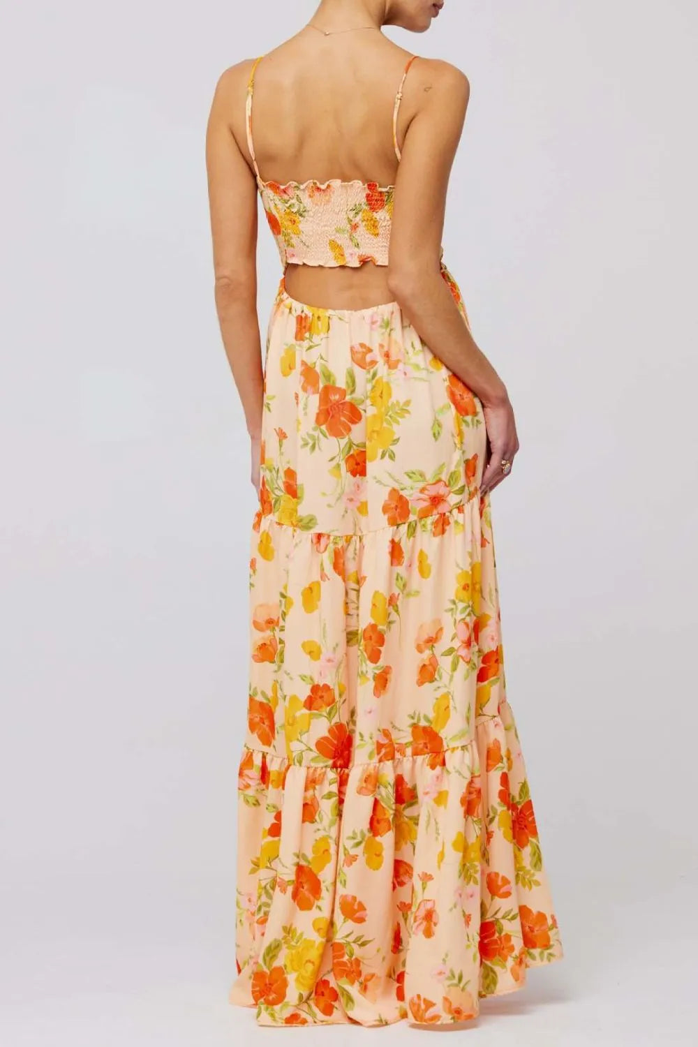 floral tie front maxi dress Floral Print Tie Front Tiered Maxi Dress | 2 Colors