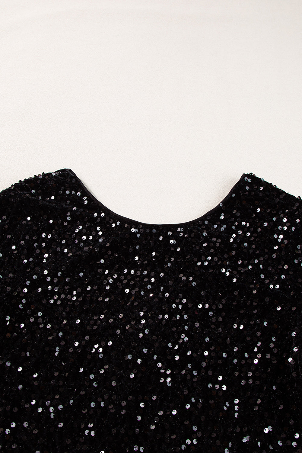Countdown black sequin long sleeve top, full outfit view