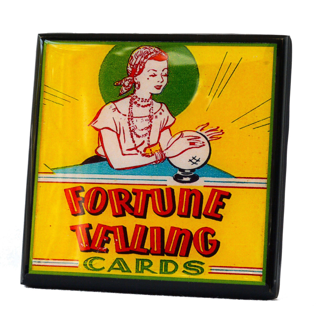 Fortune Telling Coaster Set, vintage fortune teller graphics (view 4)