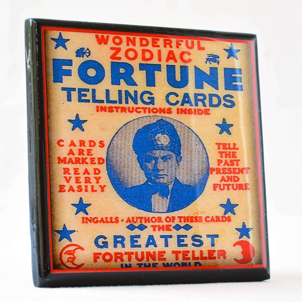 Fortune Telling Coaster Set, vintage fortune teller graphics (view 5)