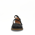 Guardian double-buckle Mary Jane flat in black with a low heel
