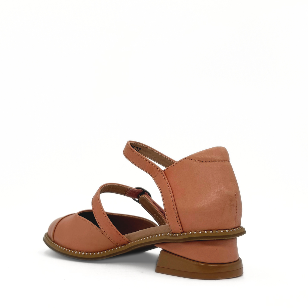Guardian double-buckle Mary Jane flat in pink with a low heel