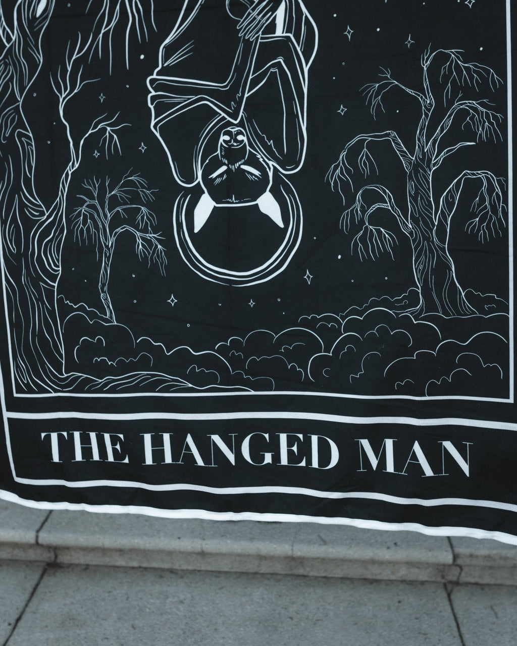 Hanged Man tarot card wall tapestry