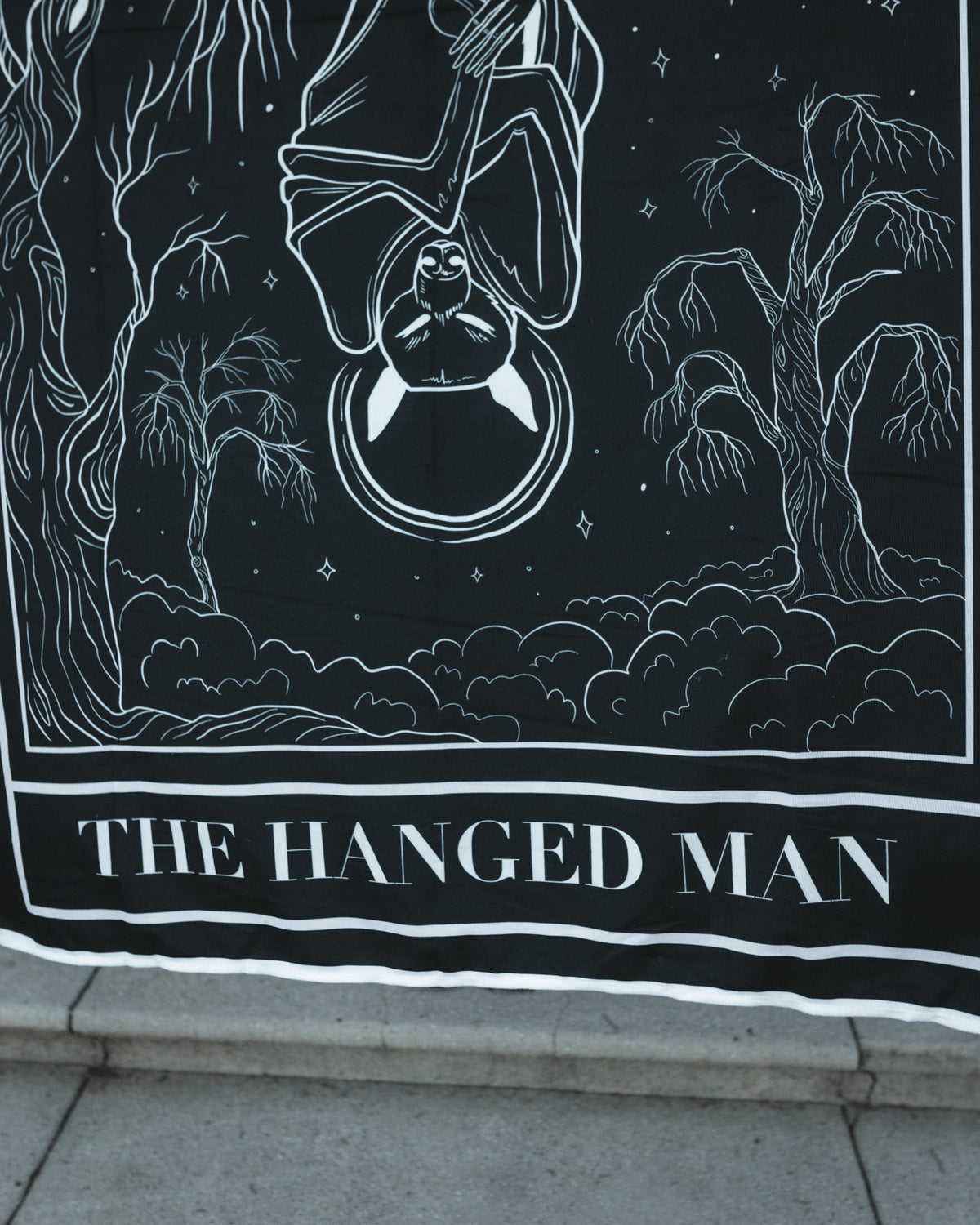 Hanged Man tarot card wall tapestry