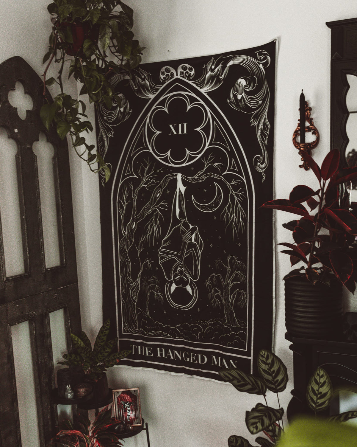 Hanged Man tarot card wall tapestry