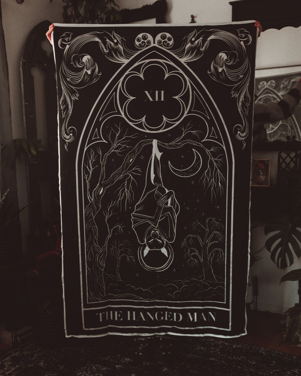 Hanged Man tarot card wall tapestry