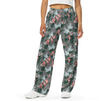Hattie wide-leg lounge pants in J'Adore grey Bella Roses floral, waist to toe on model
