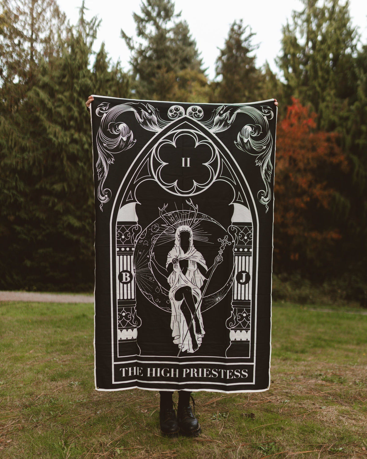 High Priestess tarot card wall tapestry