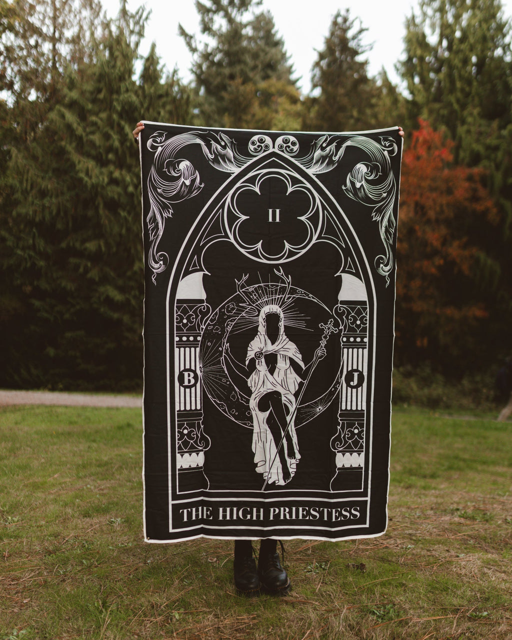 High Priestess tarot card wall tapestry