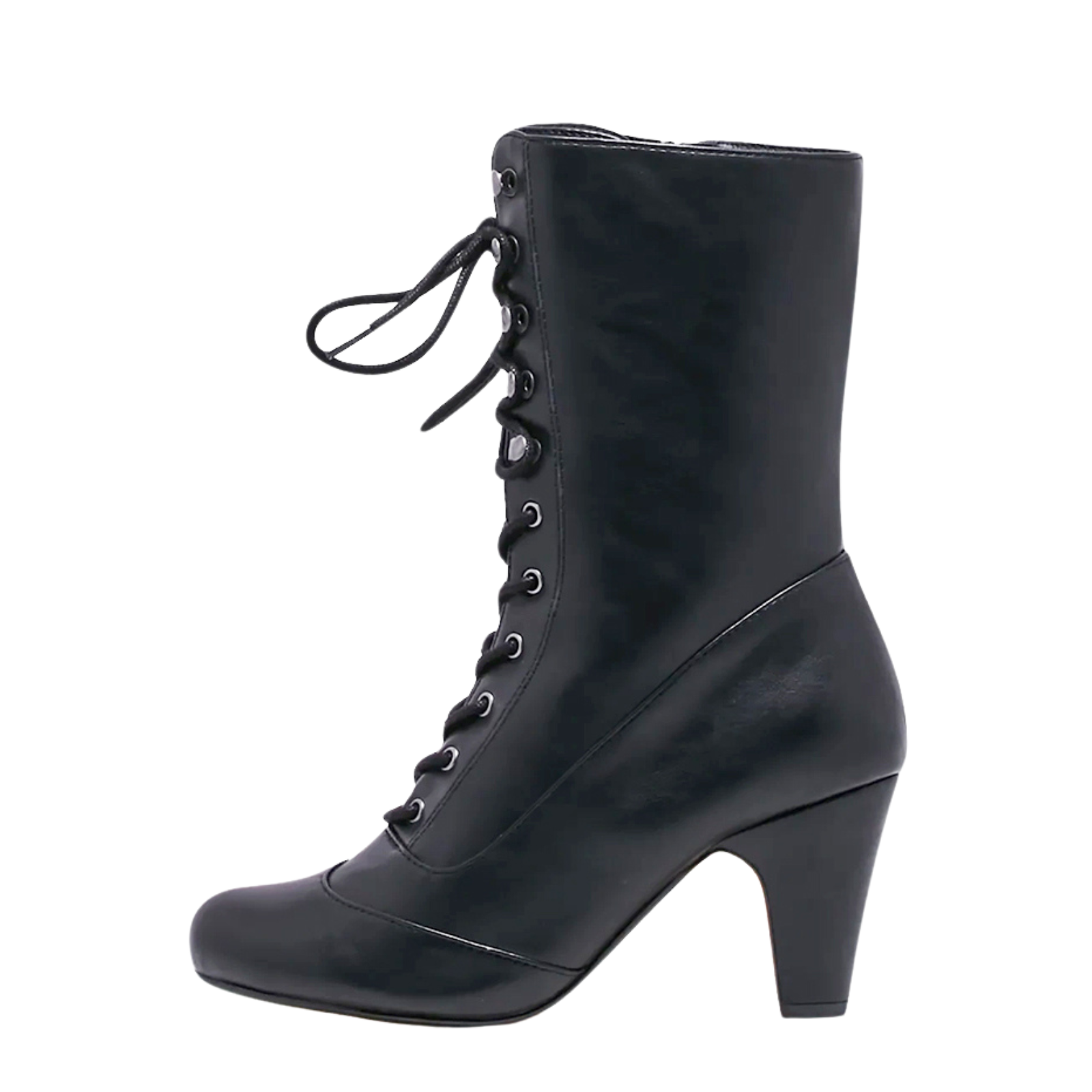 Claire Victorian Booties in black by Pinup Girl Clothing