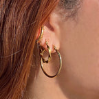 Laurette Medium Hoop Earring  | Gold and Silver