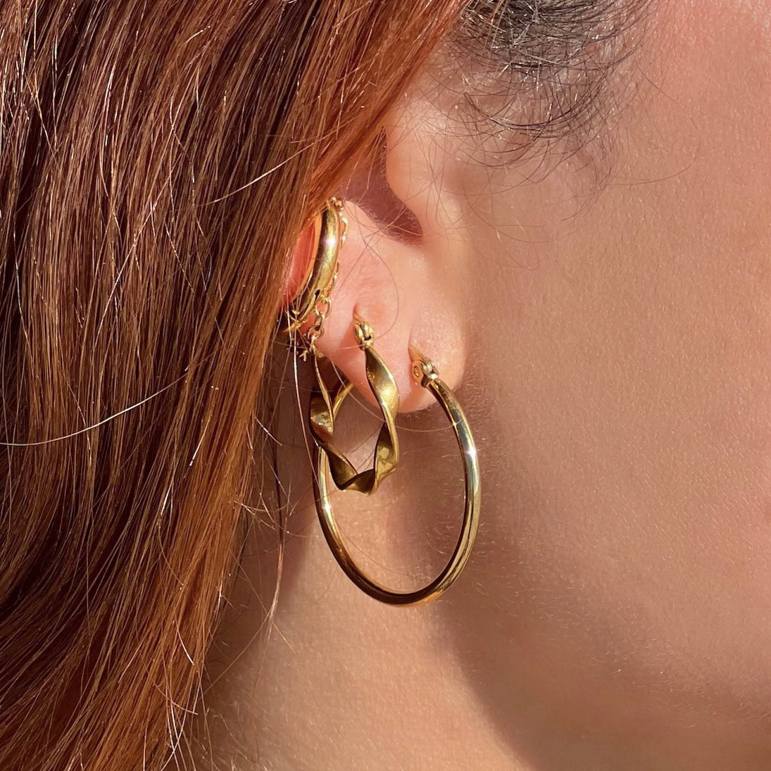Laurette Medium Hoop Earring  | Gold and Silver