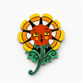 Confectious Florellaween Brooch, candy corn petals with green vines