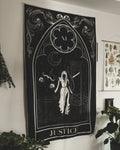 Justice tarot card wall tapestry