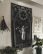 Justice tarot card wall tapestry