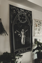Justice tarot card wall tapestry