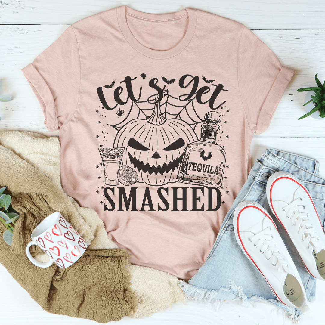 Let's Get Smashed pumpkin graphic tee, alternate colorway