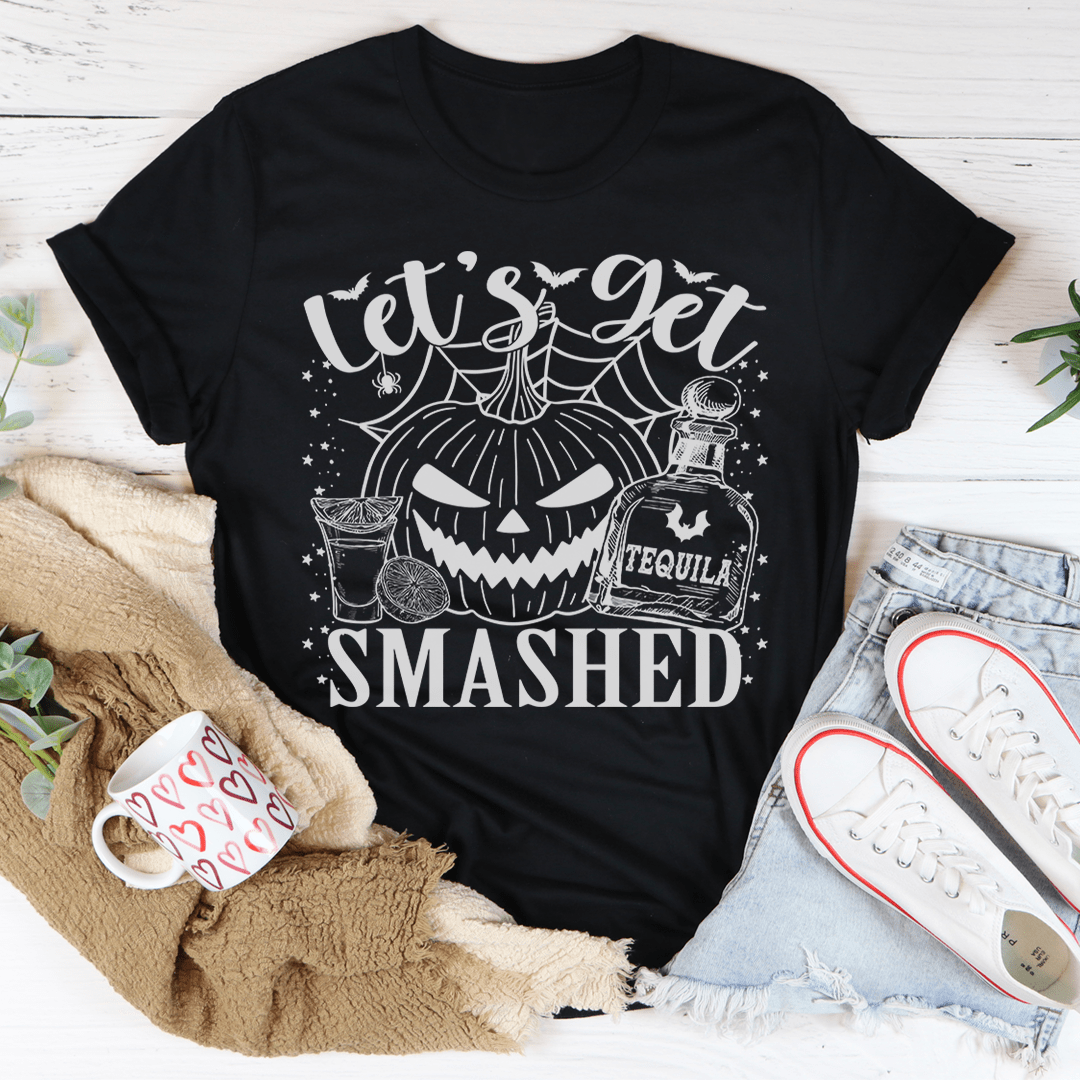 Let's Get Smashed pumpkin graphic tee, alternate colorway