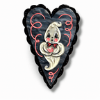 Haunted Heart Brooch, ghost clutching a heart