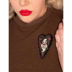 Haunted Heart Brooch, ghost clutching a heart (view 3)